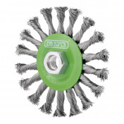 Stainless-Steel Twist-Knot Flat Wire Wheel Brush, 115mm, M14