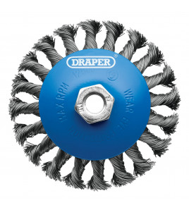 Steel Bevelled Twist-Knot Wire Wheel Brush, 115mm, M14