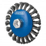 Steel Bevelled Twist-Knot Wire Wheel Brush, 115mm, M14