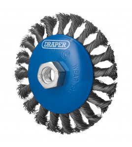 Steel Bevelled Twist-Knot Wire Wheel Brush, 115mm, M14