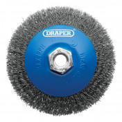 Steel Bevelled Crimped Wire Wheel Brush, 115mm, M14