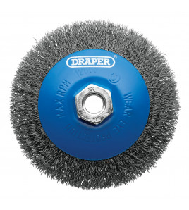 Steel Bevelled Crimped Wire Wheel Brush, 115mm, M14