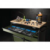 BUNKER® 7 Drawer Workbench Roller Tool Cabinet, 41, Green