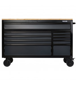 BUNKER® 10 Drawer Workbench Roller Tool Cabinet, 56, Grey