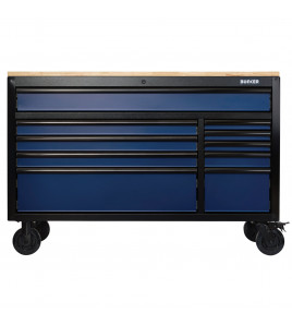 BUNKER® 10 Drawer Workbench Roller Tool Cabinet, 56, Blue