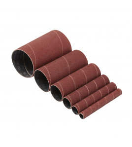 Assorted Aluminium Oxide Sanding Sleeves, 115mm, 80 Grit (Pack of 6)