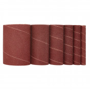 Assorted Aluminium Oxide Sanding Sleeves, 115mm, 80 Grit (Pack of 6)