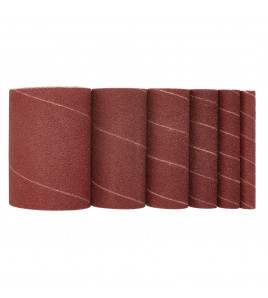 Assorted Aluminium Oxide Sanding Sleeves, 115mm, 80 Grit (Pack of 6)
