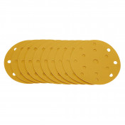 Gold Sanding Discs with Hook & Loop, 150mm, 400 Grit, 15 Dust Extraction Holes (Pack of 10)