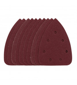 Detail Sanding Sheets with Hook and Loop, 140mm, 80 Grit, SSD6 (Pack of 10)