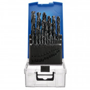 Black HSS Drill Bit Set (25 Piece)