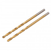 HSS Titanium Nitride Coated Drill Bit, 1.0mm x 34mm (Pack of 2)