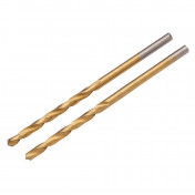 HSS Titanium Nitride Coated Drill Bit, 2.0mm x 49mm (Pack of 2)