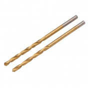 HSS Titanium Nitride Coated Drill Bit, 2.0mm x 49mm (Pack of 2)