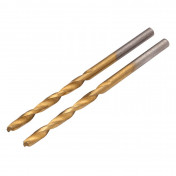 HSS Titanium Nitride Coated Drill Bit, 3.0mm x 61mm (Pack of 2)