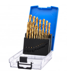 HSS Titanium Nitride Coated Drill Bit Set (19 Piece)