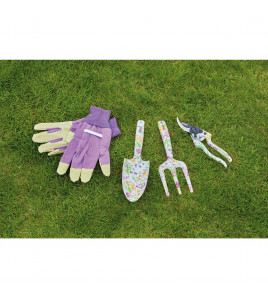 Garden Tool Set with Floral Pattern (4 Piece)