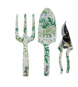 Garden Tool Set with Floral Pattern (3 Piece)
