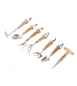 Draper Heritage Stainless Steel Garden Tool Set with Ash Handles (7 Piece)