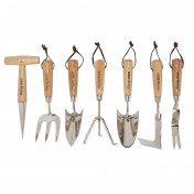 Draper Heritage Stainless Steel Garden Tool Set with Ash Handles (7 Piece)