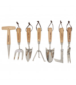 Draper Heritage Stainless Steel Garden Tool Set with Ash Handles (7 Piece)