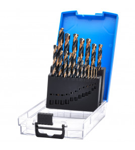 HSS Turbo Titanium Drill Bit Set (19 Piece)