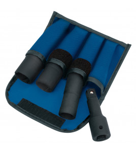 Draper Expert Wheel Nut Double Impact Socket Kit, 1/2 Sq. Dr. (4 Piece)