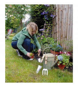 Draper Heritage Stainless Steel Hand Fork and Trowels Set with Ash Handles (3 Piece)