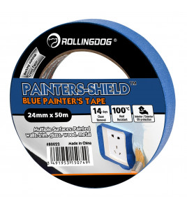 ROLLINGDOG PAINTERS-SHIELD™ Blue Masking Tape, 50m x 24mm