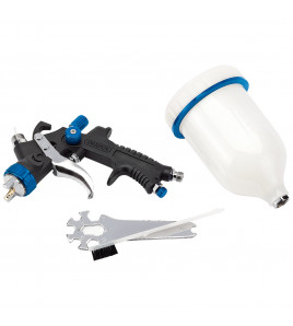 HVLP Air Spray Gun with Composite Body and Gravity Fed Hopper, 600ml
