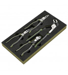 Draper Expert High Leverage Pliers Set with Water Pump Pliers in EVA Foam Tray (4 Piece)