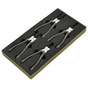 Draper Expert Circlip Pliers Set in EVA Foam Tray, 180mm (4 Piece)