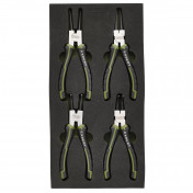 Draper Expert Circlip Pliers Set in EVA Foam Tray, 180mm (4 Piece)