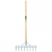 Long Handled Steel Harrow Rake and Scarifier