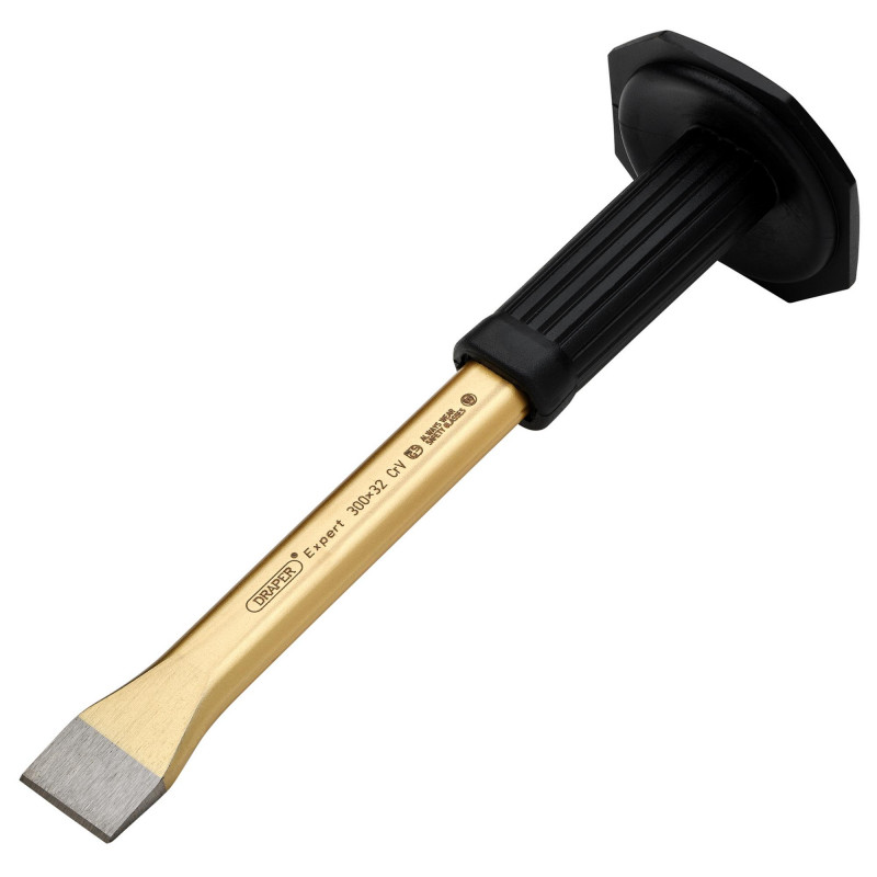 Draper Expert Flat Cold Chisel with Hand Grip, 300 x 32mm