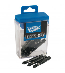 Draper Expert PZ Type Impact Bits, No.2 x 50mm (10 Piece)