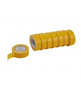 Draper Expert Insulation Tape to BSEN60454/Type2, 10m x 19mm, Yellow (Pack of 8)