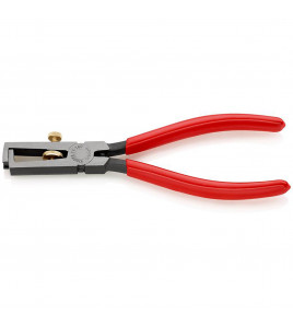 KNIPEX 11 01 160 Insulation Stripper with opening spring, universal plastic coated black atramentized, 160mm