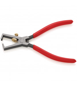 KNIPEX 11 01 160 Insulation Stripper with opening spring, universal plastic coated black atramentized, 160mm