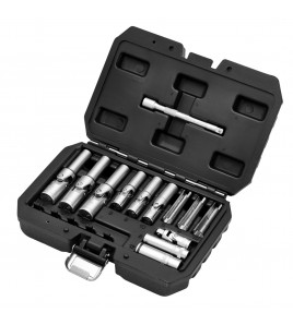 Thin Wall PSG Glow Plug Socket Set, 3/8 and 1/4 Sq. Dr. (18 Piece)