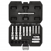 Thin Wall PSG Glow Plug Socket Set, 3/8 and 1/4 Sq. Dr. (18 Piece)