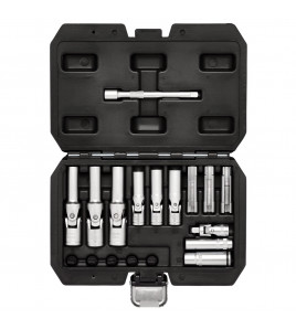Thin Wall PSG Glow Plug Socket Set, 3/8 and 1/4 Sq. Dr. (18 Piece)