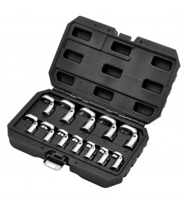 Flexible Crowfoot Socket Wrench Set, 3/8 Sq. Dr. (12 Piece)