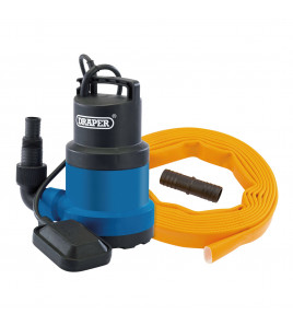 Submersible Clean Water Pump with Float Switch and Layflat Hose, 191L/min, 550W