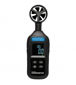Handheld Digital Anemometer - Wind Speed and Temperature Meter, 0.4-30m/s and -20 to +70&deg;C