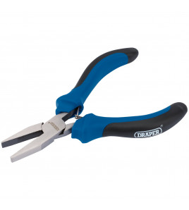 Soft Grip Flat Nose Mini Pliers, 115mm