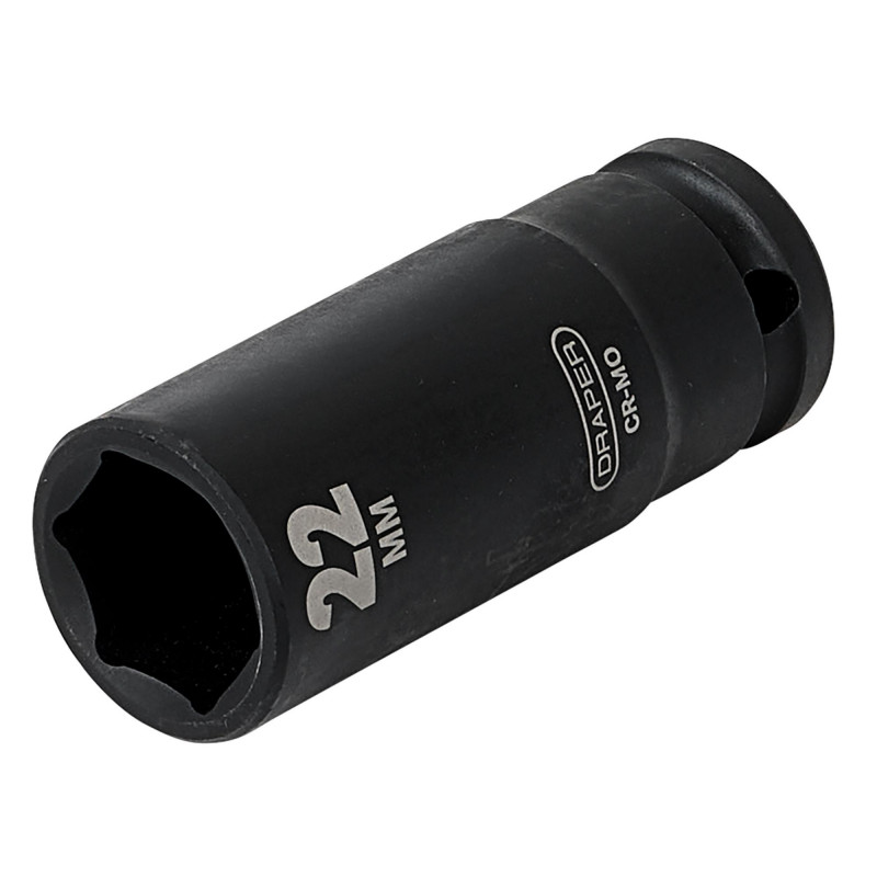 Draper HI-TORQ® Deep Impact Socket, 1/2 Sq. Dr., 22mm