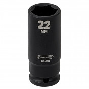 Draper HI-TORQ® Deep Impact Socket, 1/2 Sq. Dr., 22mm
