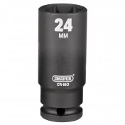 Draper HI-TORQ® Deep Impact Socket, 1/2 Sq. Dr., 24mm