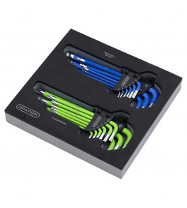 Draper TX-STAR® Metric Ball End Hex Key Sets in Storage Tray (18 Piece)